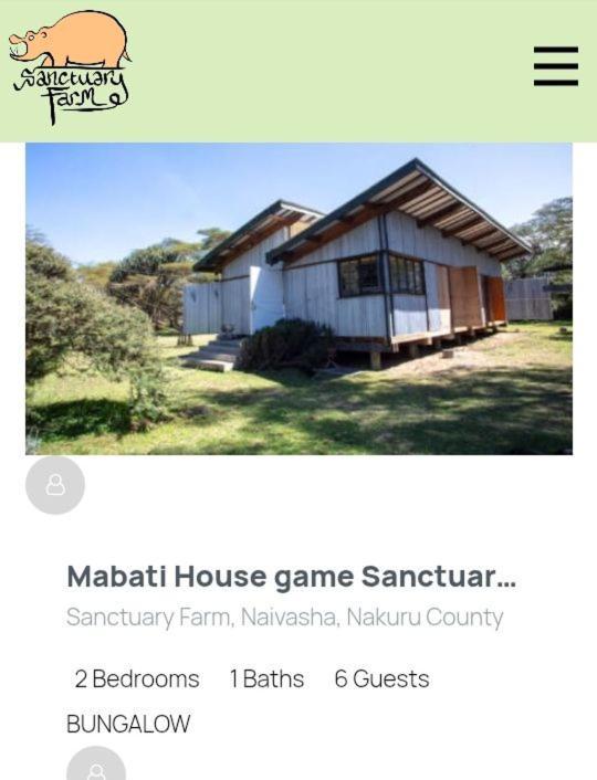 Vila Sanctuary Farm Naivasha Exteriér fotografie