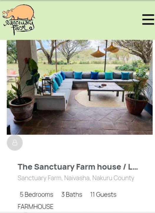 Vila Sanctuary Farm Naivasha Exteriér fotografie